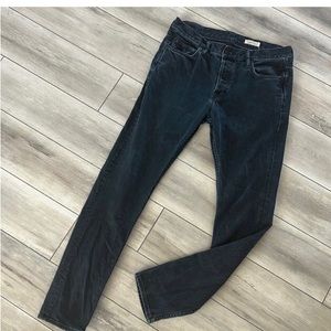 AllSaints size 32 cigarette jeans men’s skinny faded black.